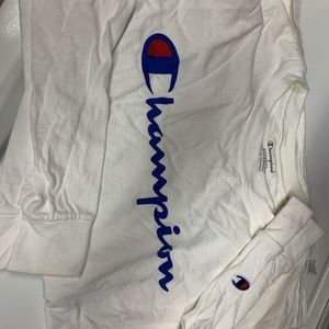 white champion tee